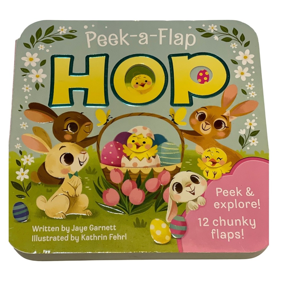Cottage Door Press Peek-a-Flap Hop Board Book‎ Kids Easter Bunny Lift Flap Story